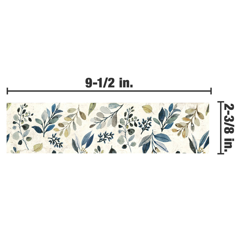Garden 2" x 10" Porcelain Floral Wall & Floor Tile