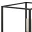 Base de lit à baldaquin en bois avec plateforme et tête de lit tapissier, lit plateforme moderne à quatre colonnes-130557745-130557747