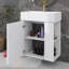 Meuble-lavabo flottant 21,6 po avec lavabo et unité murale compacte avec lavabo en céramique