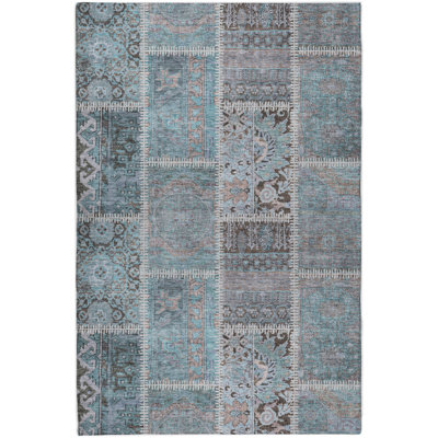 Premium Machine Washable Dream Shag ADS635 Patchwork Rug