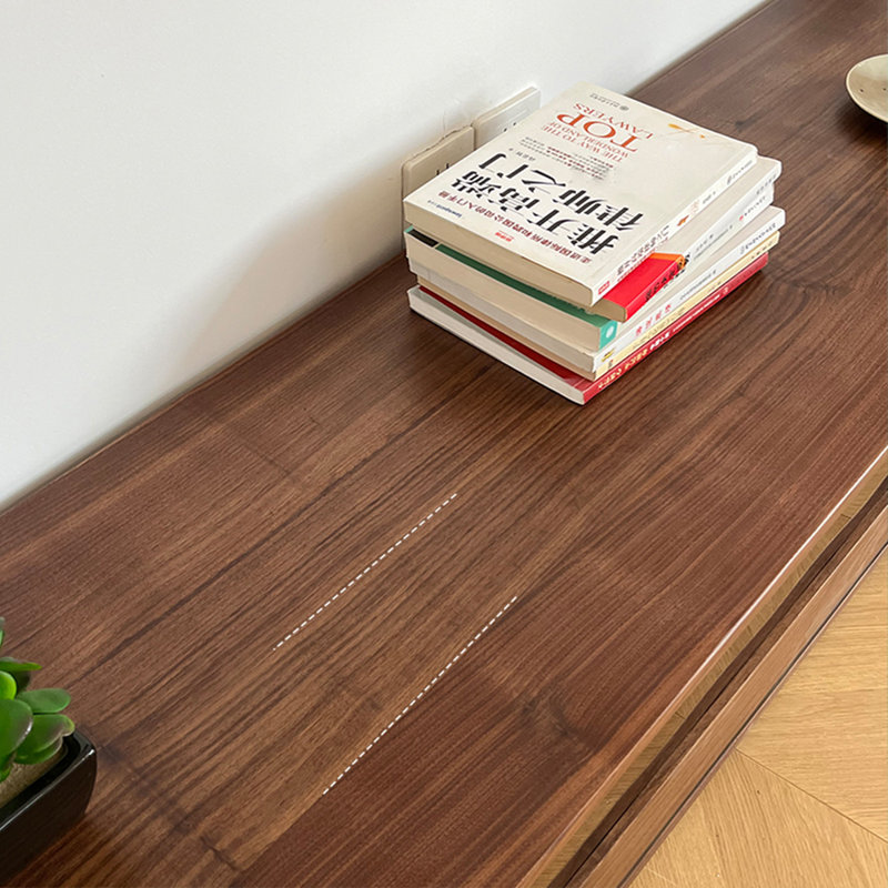 Meuble télé minimaliste moderne entièrement en bois massif, H 11,81 po x L 78,74 po x l 15,74 po