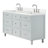 Ariel Monroe 66 Inch Double Rectangular Sink Bathroom Vanity With Carrara White Quartz Countertop-105988823
