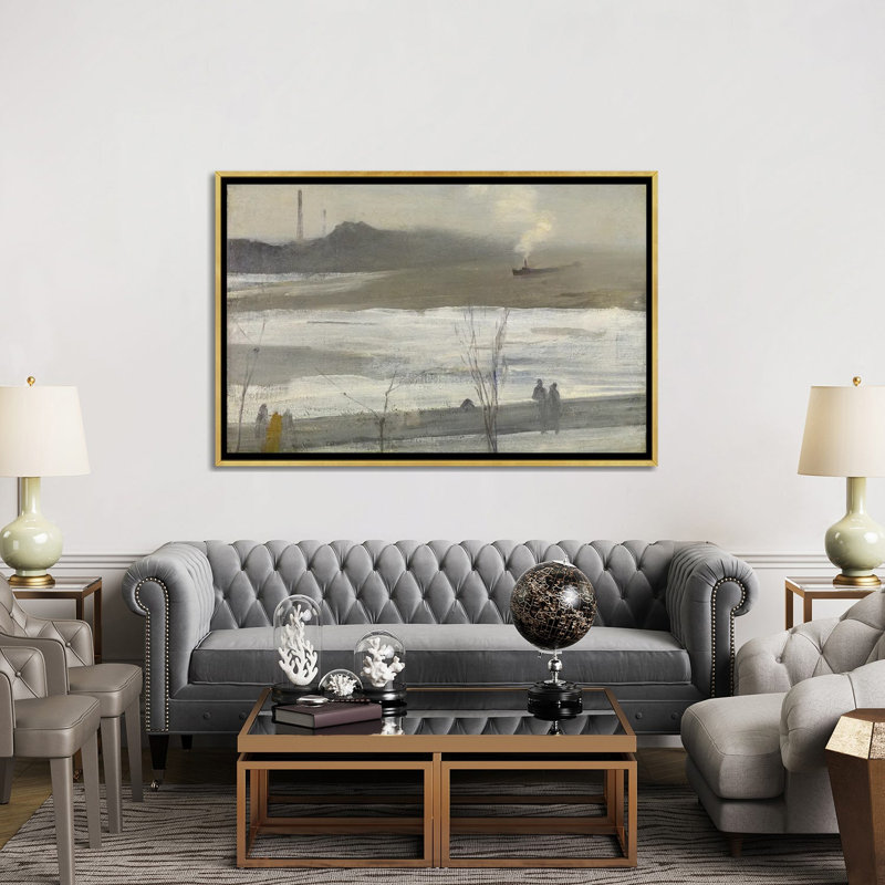 Chelsea In Ice - reproduction d'art murale - toile encadrée, 40 po x 60 po, Toile avec cadre, Doré