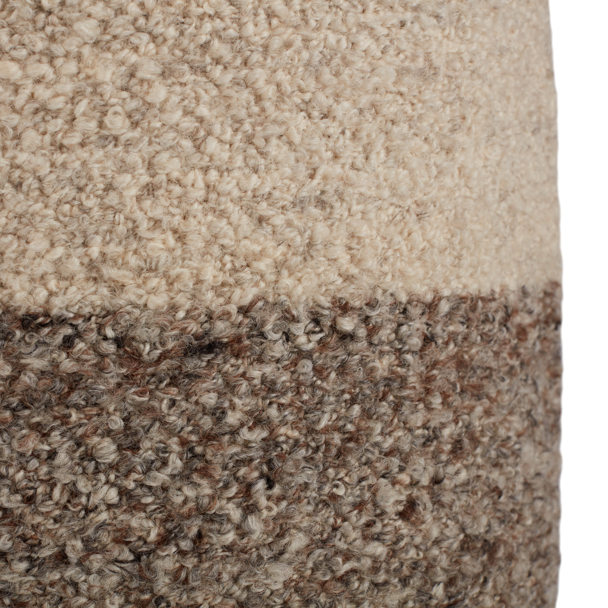 Hatteras Upholstered Pouf, Brown