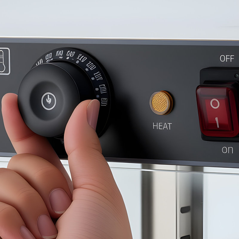 Réchaud commercial à 3 niveaux, présentoir 800 W avec lumière DEL, tablette réglable et cadre en acier inoxydable, chauffage à air chaud 86 185 185 ℉, 34 L pour hamburger, pizza, pain, poulet frit