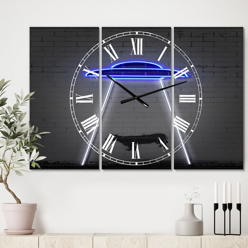 Horloge murale Neon UFO