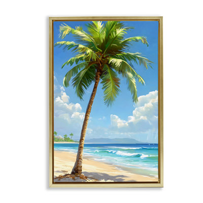 Shade From Palm Trees Floating Frame, design by LSR Design Studio