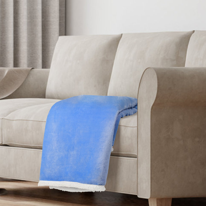Quilted Throw Blanket, Blue