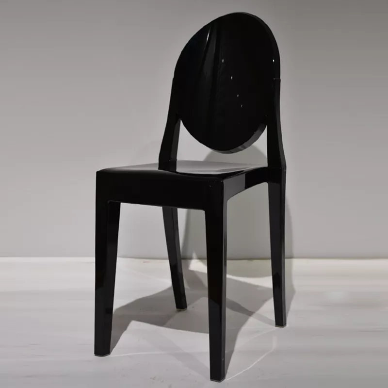 Modway Casper Modern Acrylic Stacking Dining Armchairs, Black, 1