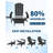Folding HDPE Adirondack Chair with Cup Holder, Weather Resistant Outdoor Patio Chair, 4 PCS-891380243-891380237