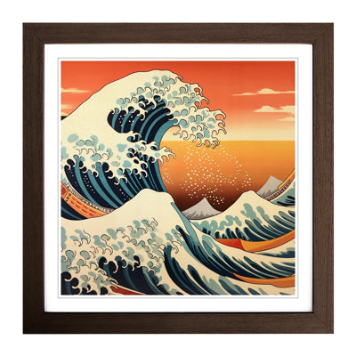 Japanese Wave Mid-Century - Framed Print