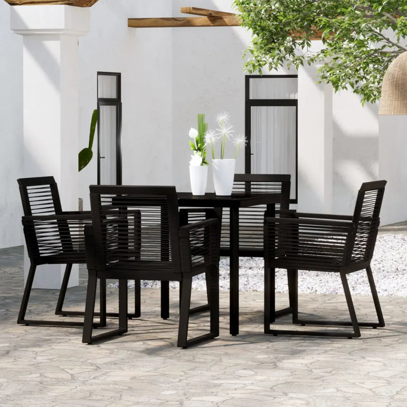 Guislain 4 - Person Patio Dining Set with Square Table