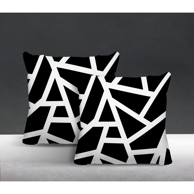 Coussin Clarion, L 15 po x H 15 po, Noir