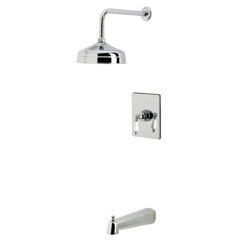Kingston Brass Single-Handle Pressure Balanced Tub And Shower Faucet, Polished Chrome
