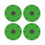 Sous-verres ronds en cuir vert acide Asscher-119015035