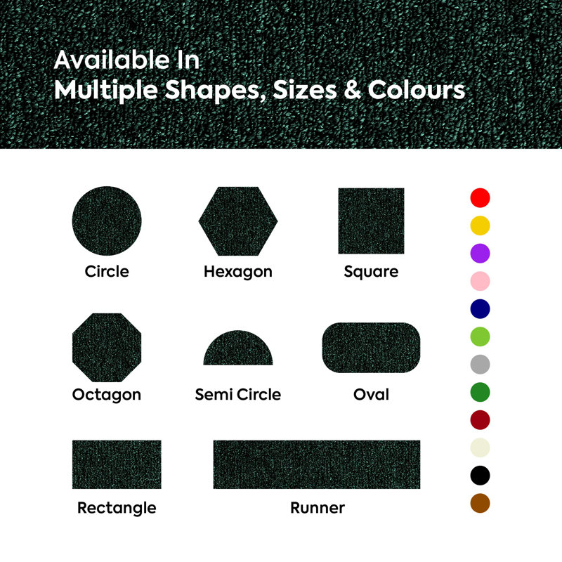 Indoor Outdoor Pet and Kids Friendly Solid Color Dark Green Area Rugs, Stain & Fade Resistance,  Perfect for Patio, Deck, Picnic, Beach, Backyard, Event, Camping & Wedding Rug