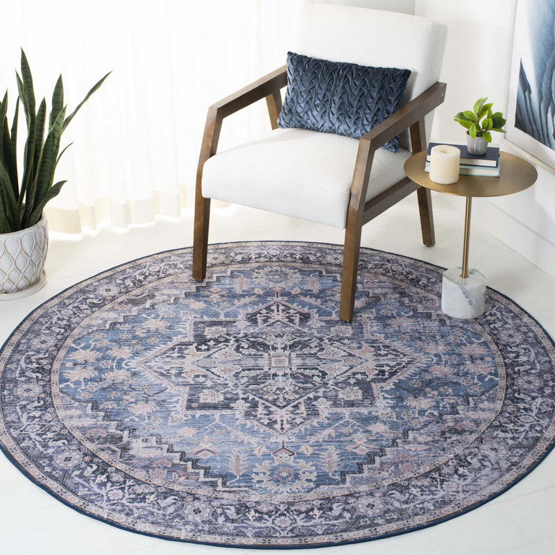 Tapis oriental bleu / gris czarnetzki, Rond 6 pi