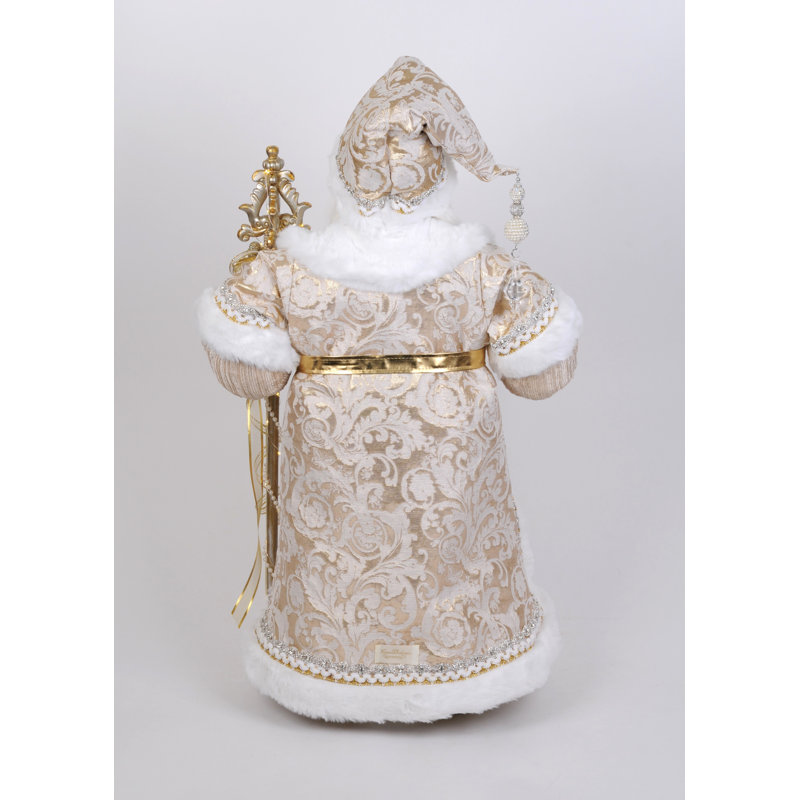 Lighted Gold Couture Santa