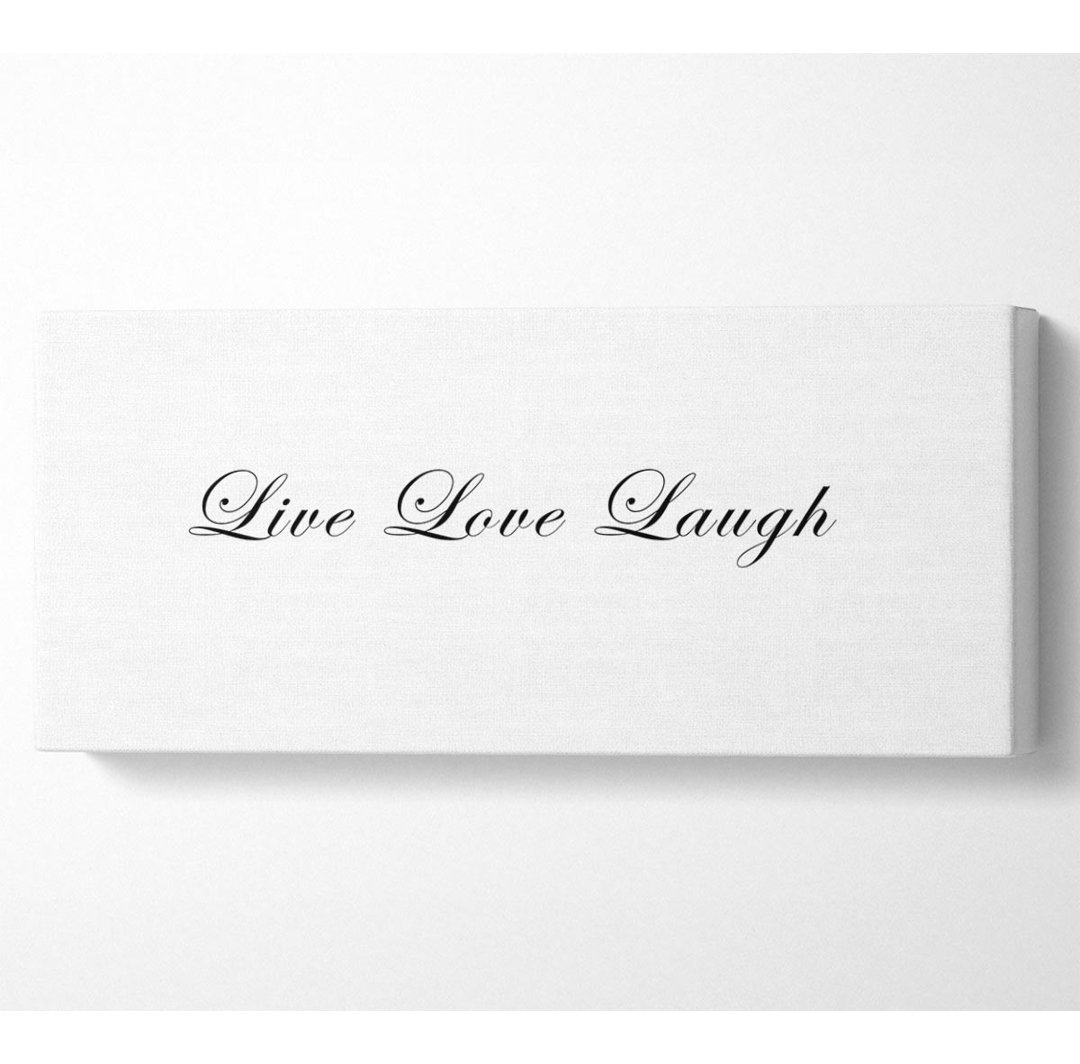 Liebe Zitat Live Love Laugh 2 Weißes Panoramaleinwand