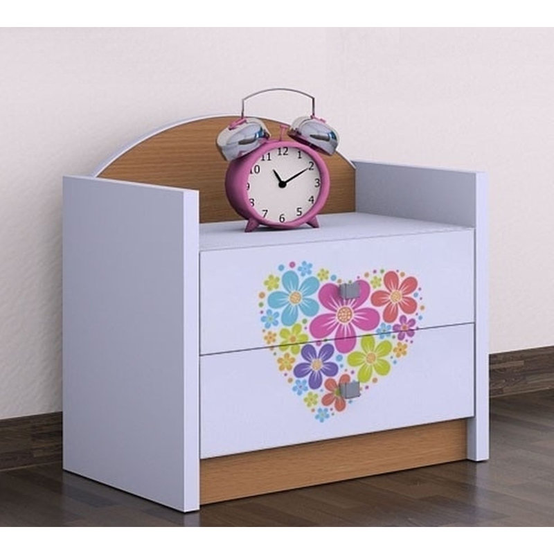 Justice 2 Drawer Nightstand, Natural