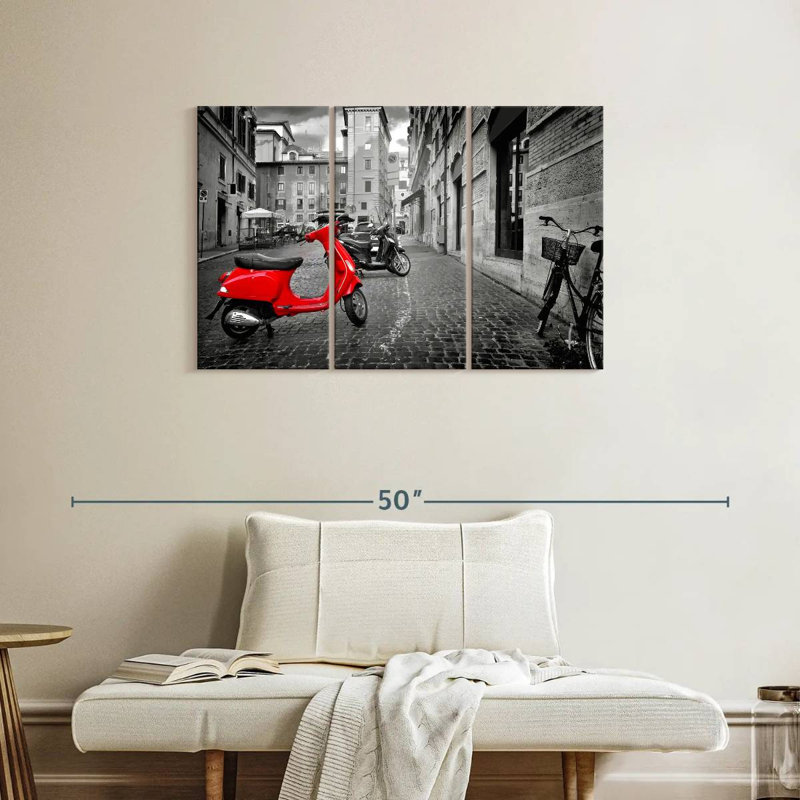 'Red Vespa Pop, 24" H x 38" W