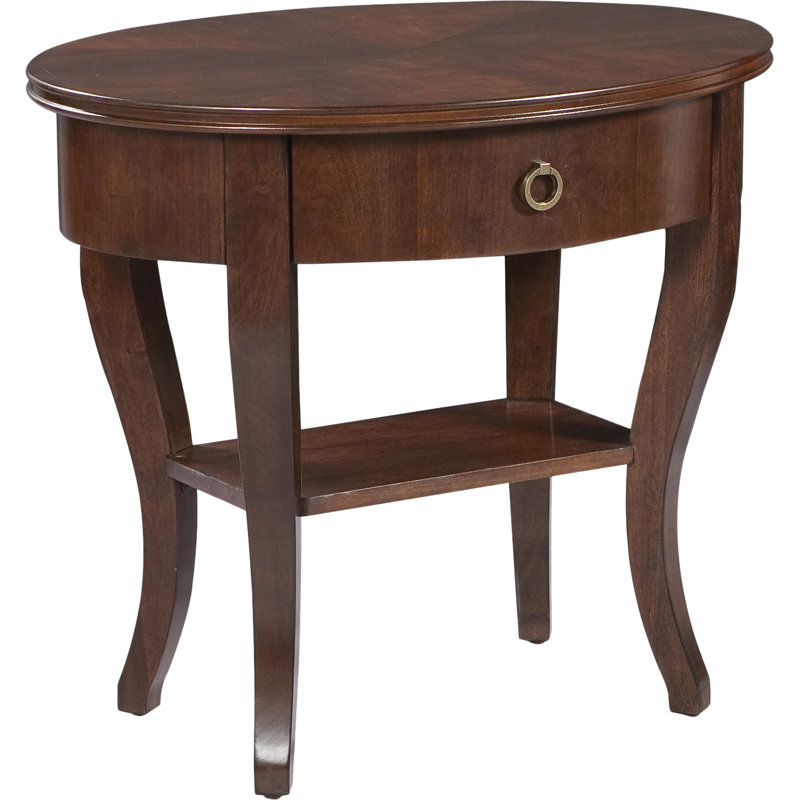 Table de bout en bois massif avec rangement Grandview