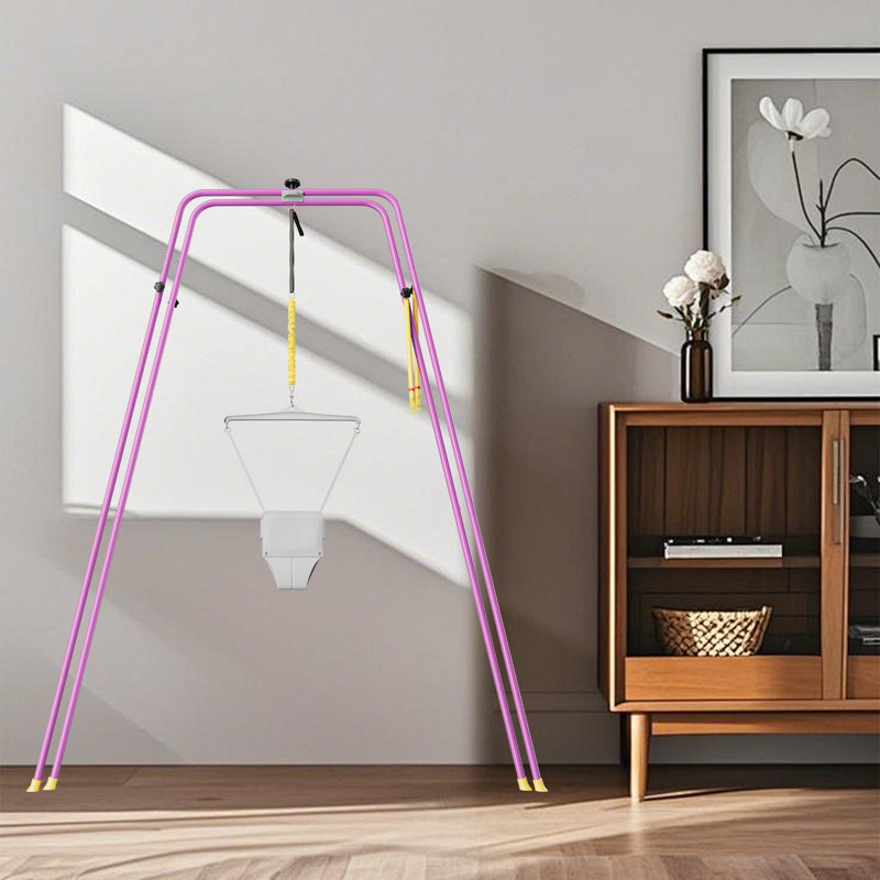 Jumper avec support stable, réglable en hauteur pour rebondir et faire de l'exercice, comprend un tapis doux, une option de cadeau intelligent, mauve