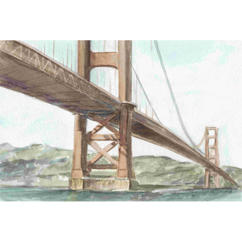 Iconic Watercolor Bridge III, H 20 po x l 30 po x P 1,25 po