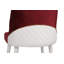 Ensemble de chaises élégantes en velours et similicuir, rouge et blanc Claret | Structure 100% métal et pieds en bois de charme | Dimensions: 19,7 po x 35,4 po x 19,3 po | Capacité de poids maximale: 352 lb | Design moderne pour le salon et la salle à manger-342249925-342249926