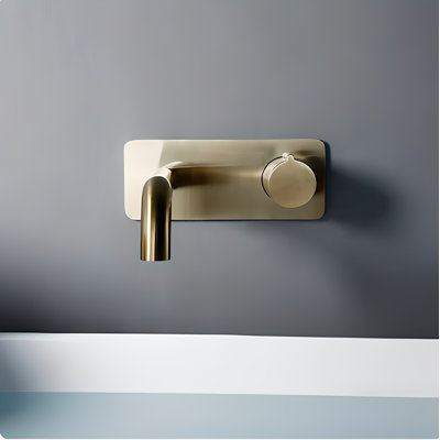 Robinet de salle de bain mural brossé