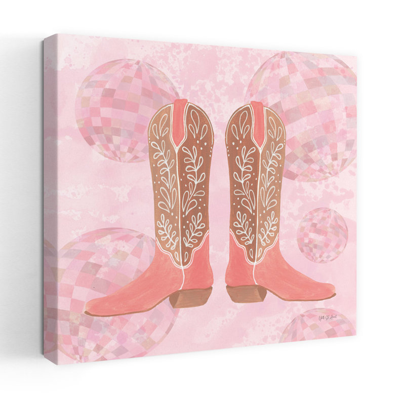 Disco Cowgirl I, art contemporain abstrait, H 18 po x l 18 po