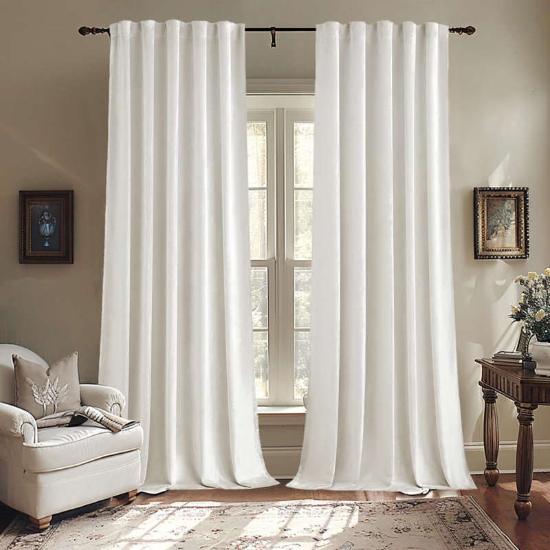 Rideau 100% velours occultant Luxury, L 52 po x L 84 po, Blanc