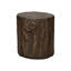 Table d'appoint ronde en noyer de 25 po de hauteur, cadre intérieur ou extérieur moderne, conception solide, table de bout d'appoint durable pour les espaces, construction, sans assemblage