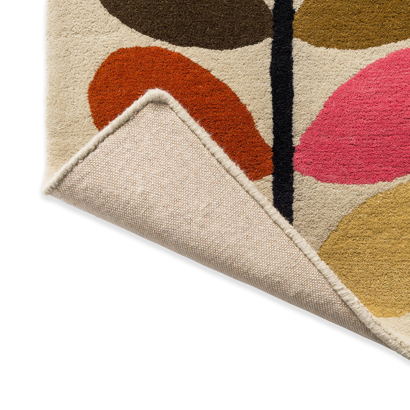 Wool Floral Area Rug, Rectangle 3'11" x 5'11"
