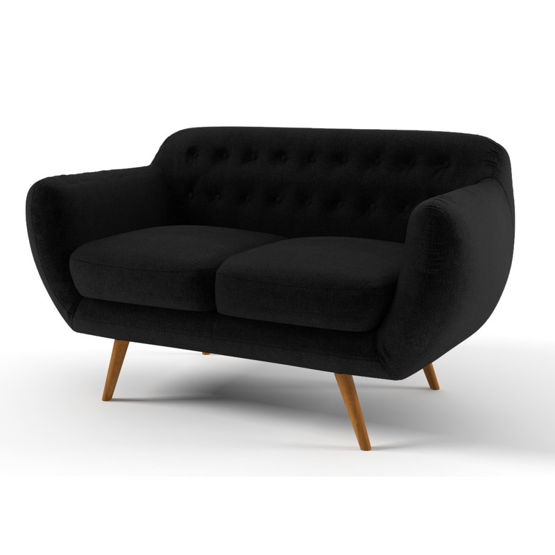 Millicent 2 Seater Loveseat, Black