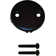 14" Black Polypropylene Tip-Toe Bathtub Leg Drain Assembly with Two-Hole Overflow