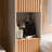 Tall Bathroom Storage Cabinet with Bamboo Slatted Doors