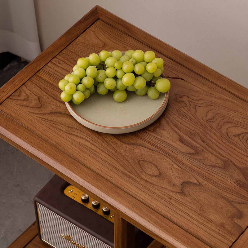 25.59" Brown Solid Wood Rectangular Coffee Table