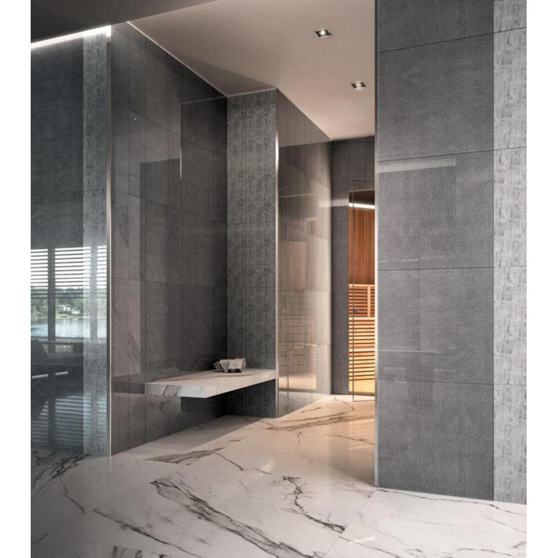 7.75" x 23.38" x 0.25" Vetrite - Corteza Glacial Vetrite Tile