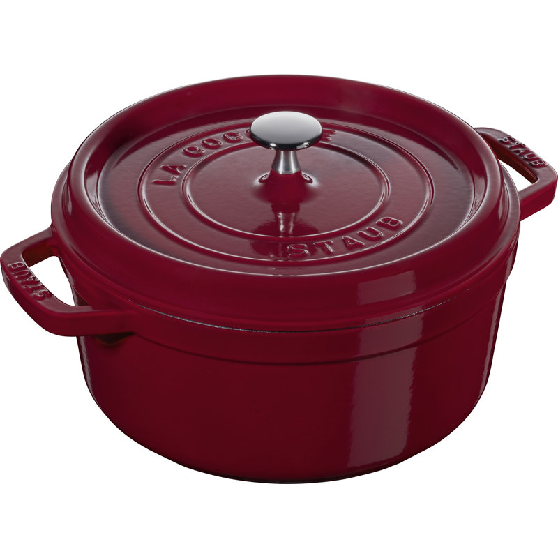 Cocotte ronde en fonte La Cocotte, Rouge, 4 pte