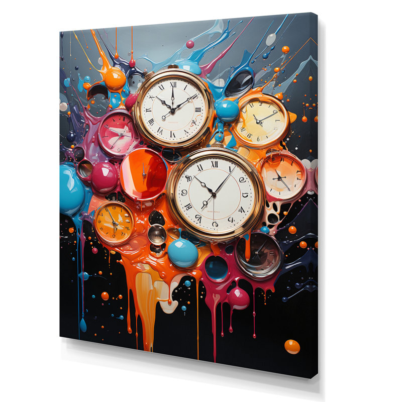 «Abstract Watches Collage I», reproduction sur toile, Toile tendue, H 20 po x l 12 po x P 1 po
