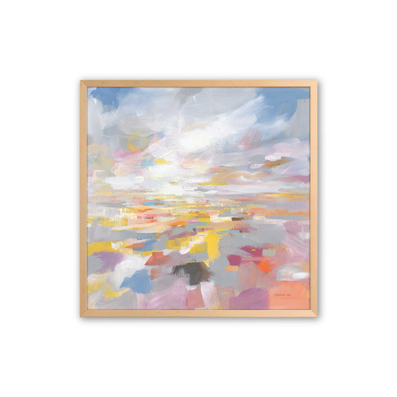 «Dreamy Evening», reproduction sur toile abstraite, H 13,5 po x l 13,5 po, Érable brut