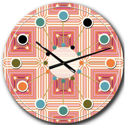Horloge murale géométrique rétro Design II - Mid-Century