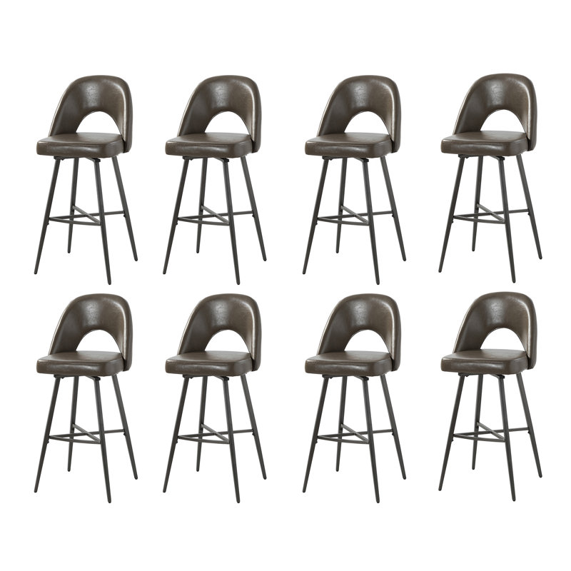 Tabouret de comptoir pivotant Elurd, gris, Tabouret de bar (siège d’une hauteur de 30 po)