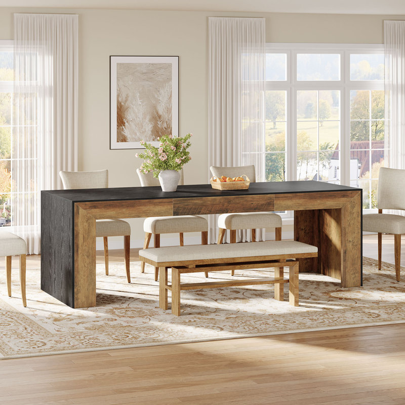 Dining Table, Black/Vintage Brown