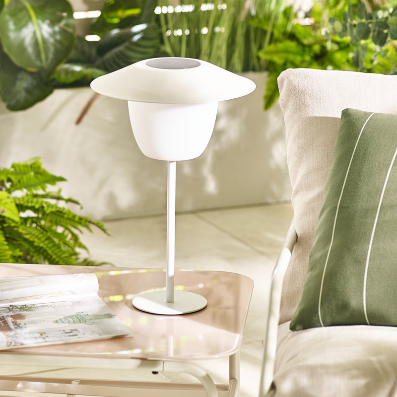 White Solar Outdoor Table Light