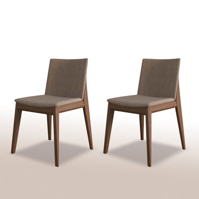 31.1"" Brown Solid back side Upholstered Chair(Set of 2) -  Corrigan StudioÂ®, A5DC35194BB4444BBAA57B01756490B2