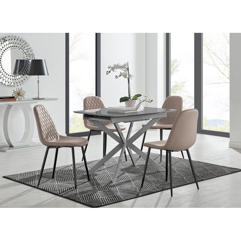 Dining Set, Cappuccino, 4