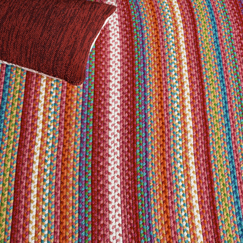 Paulina Hand Woven Performance Machine Washable Geometric Indoor/Outdoor Area Rug, Oval 5' x 8'