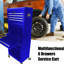 Blue 6 Tool Organizer Box Unit Cabinet - Detachable, Large Internal Storage Space For Workshop Detachable Rolling 6 Drawers, Garage Repair Shop-1648420981